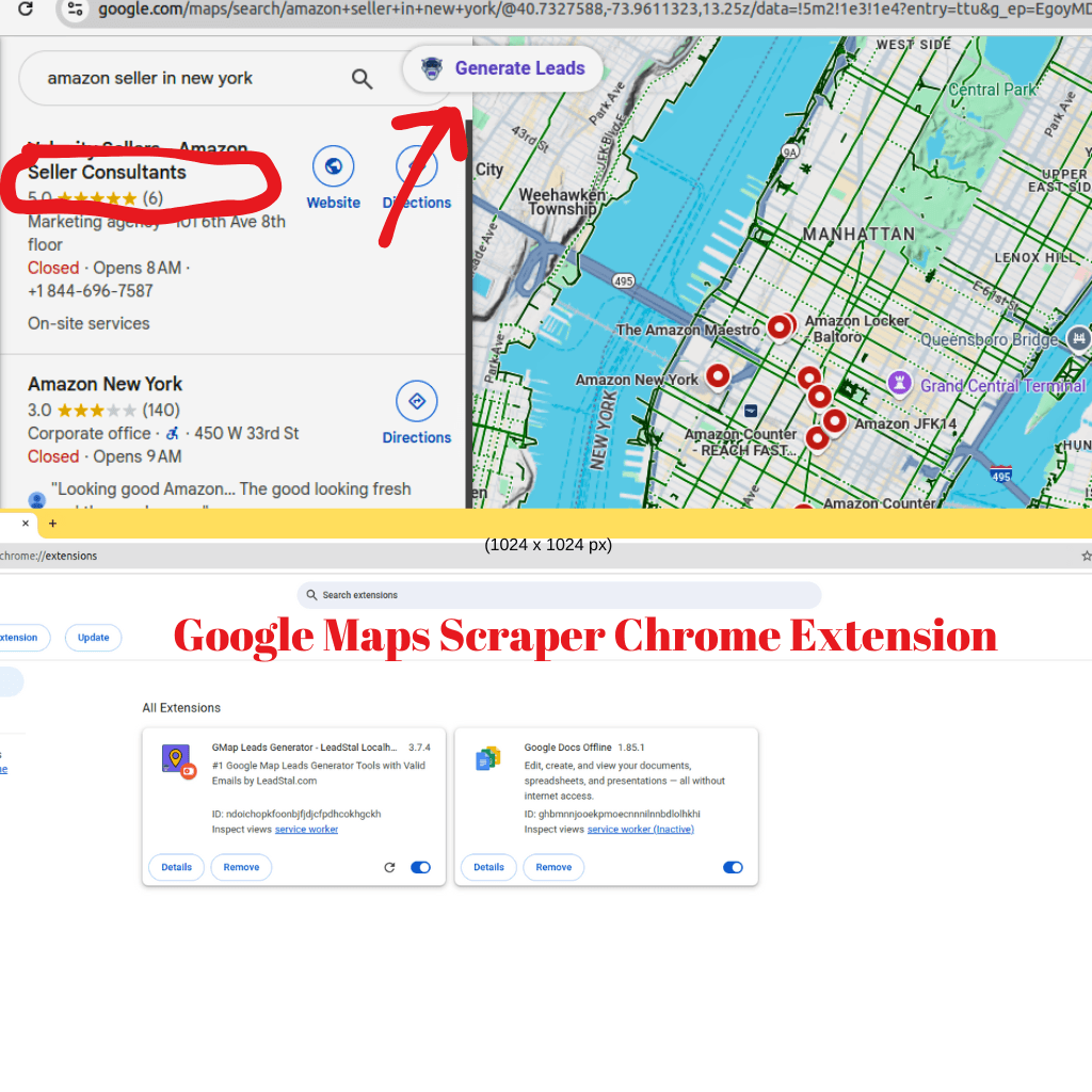 Google Maps Scraper Chrome Extension